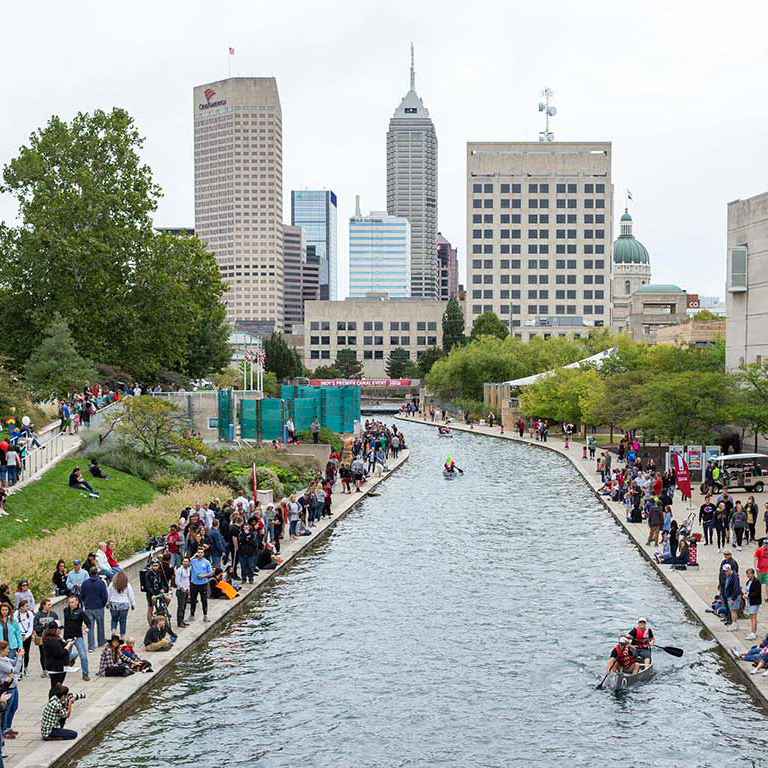 IUPUI Regatta on the canal