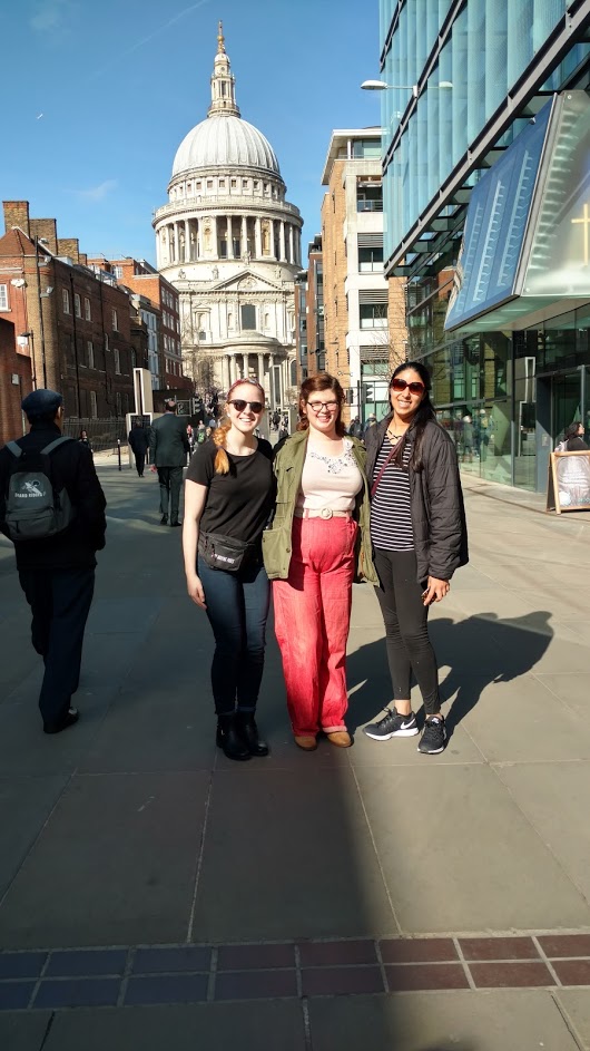 Study abroad students in London
