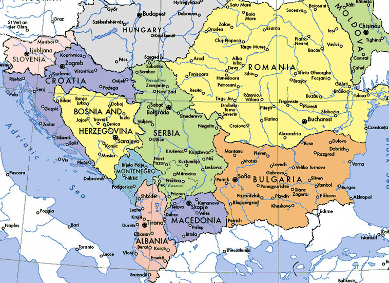 map of southeastern europe